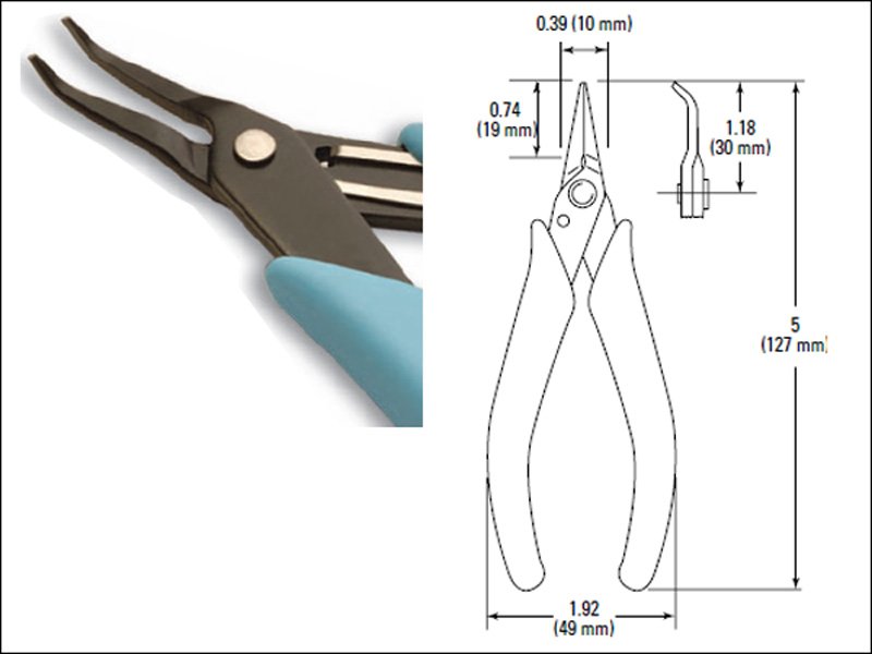 Pinza A Becchi Piegati Xuron 450BN | 45 Gradi | Per Elettronica E Hobby - Foto 2